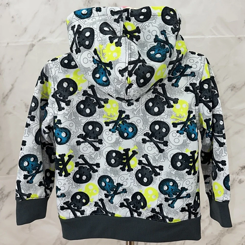 Sherpa Limed Skulls‎ zip Hoodie 3t